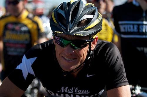 Lance Armstrong (Mellow Johnny's) would end the day earlier than planned with a flat tire.