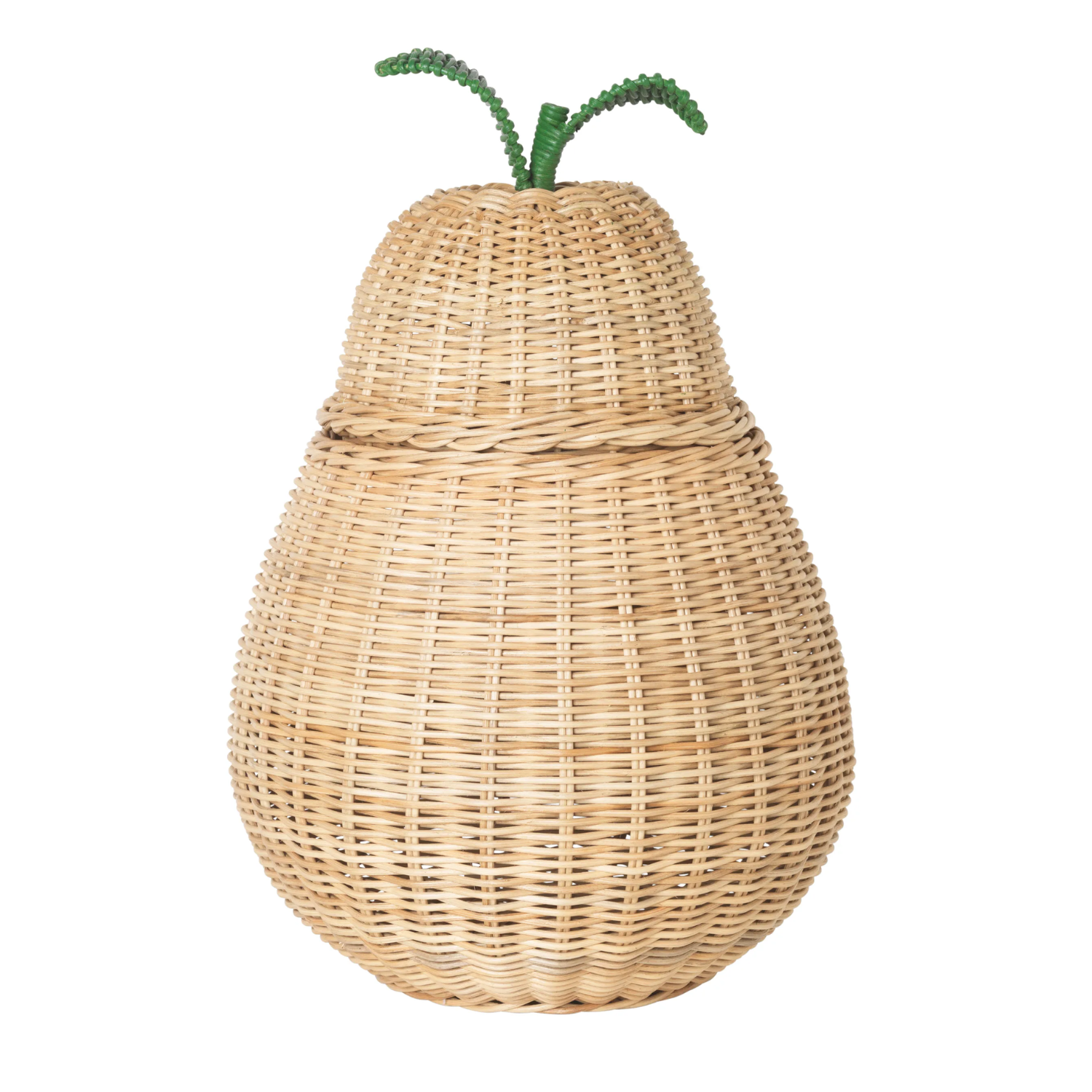 A woven pear storage basket