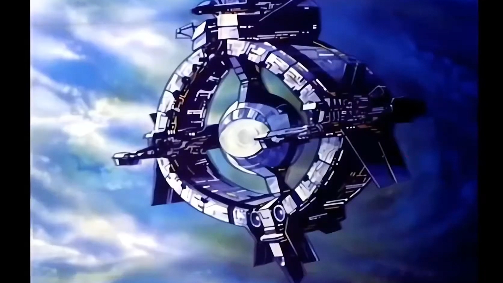 Captura de tela do anime de ficção científica dos anos 1980 "Ulisses 31"