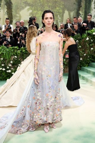 Rebecca Hall attends the Met Gala 2024 for the first time