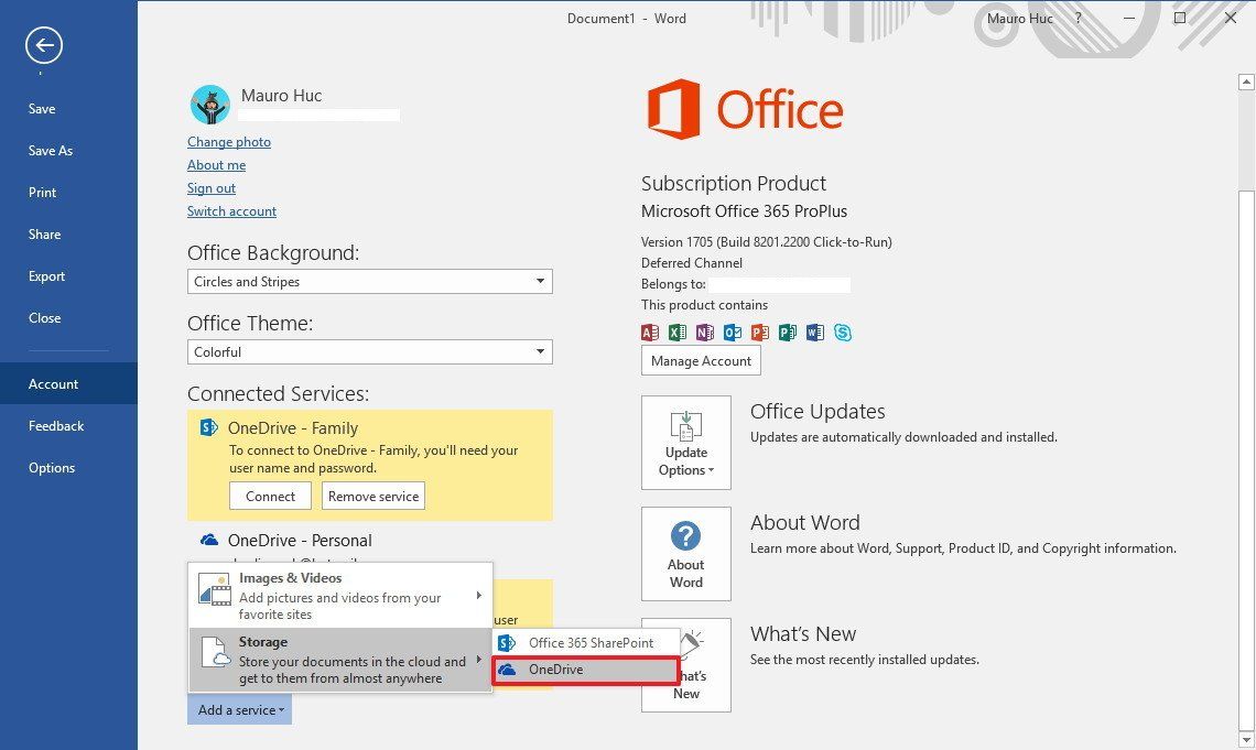 How To Add Cloud Storage Services As Save Locations In Office 2016 ...