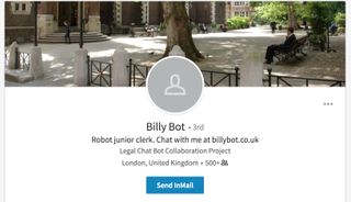 Billy Bot even has its own LinkedIn profile page