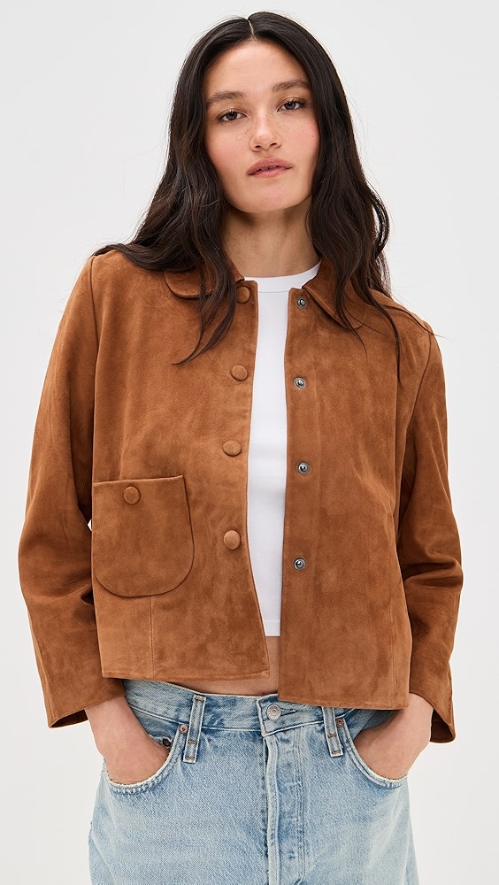Ba&amp;amp;sh Veste Milas Suede Jacket