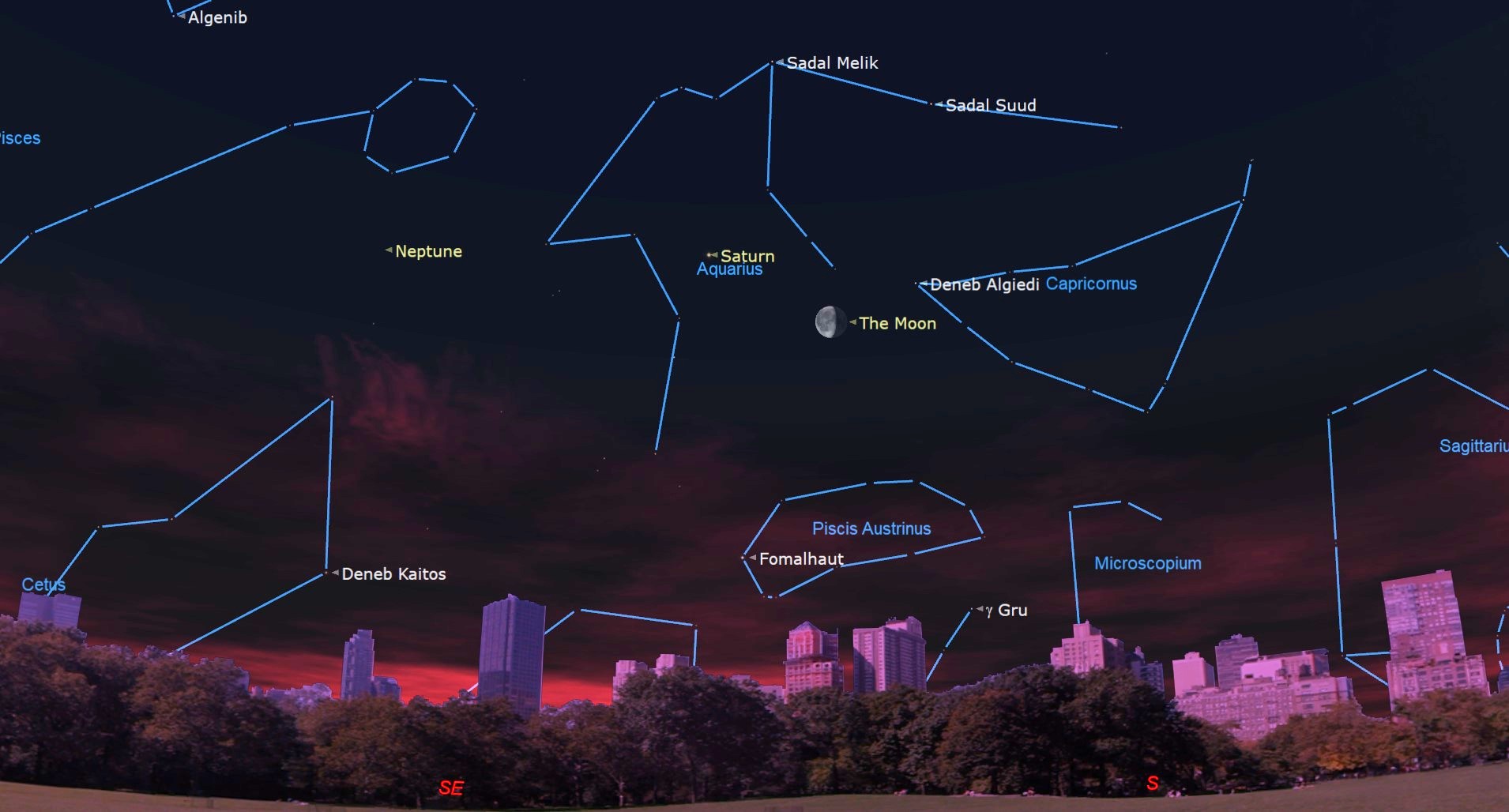 Watch the moon snuggle up to Saturn in the night sky late tonight