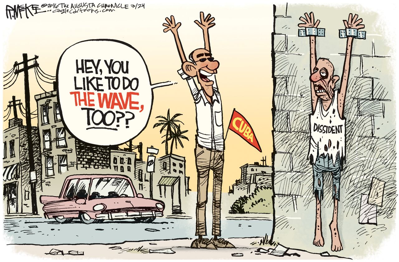 Obama Cartoon U.S. Cuba Relations 2016