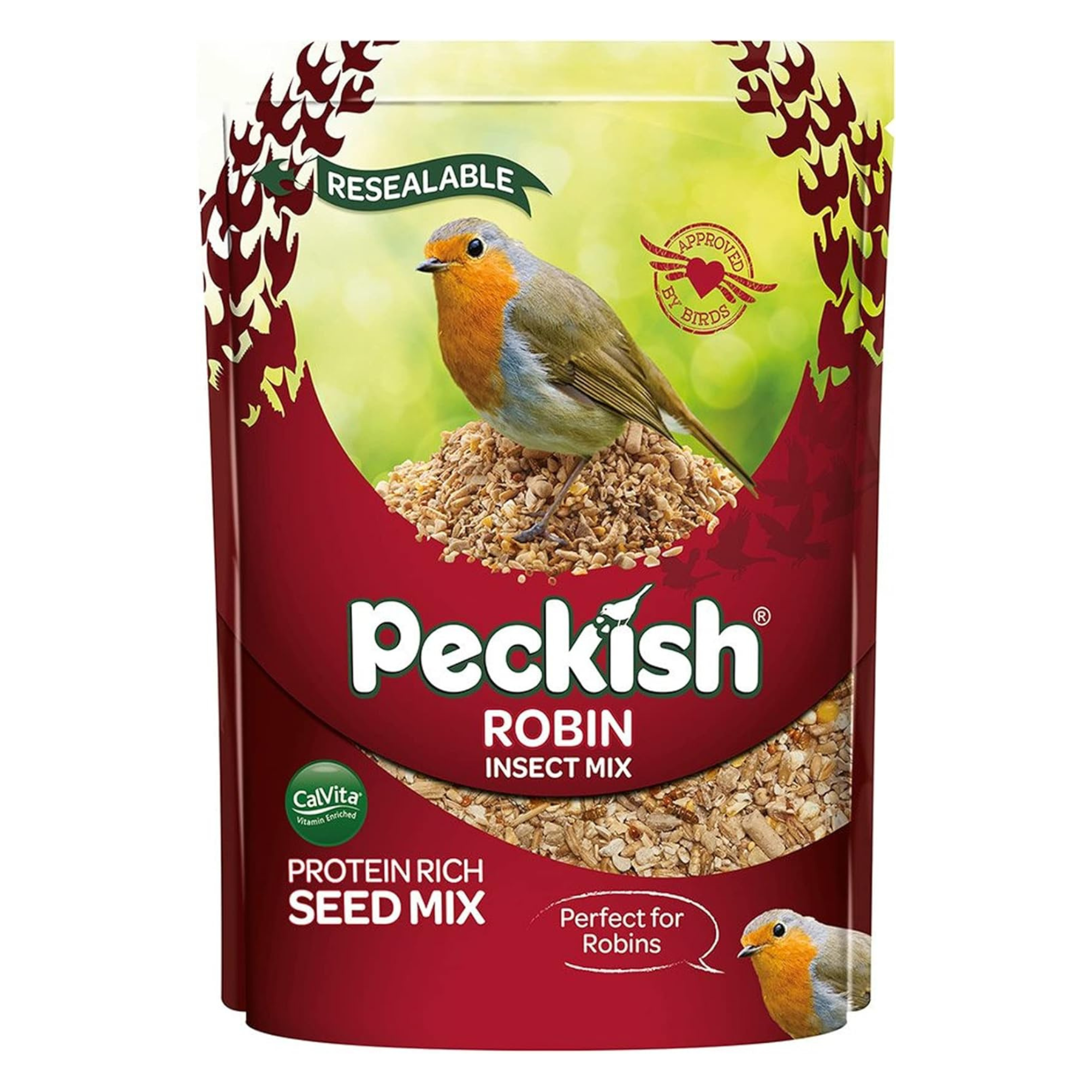 Peckish Robin Bird Seed and Insect Mix, 1 Kg,brown