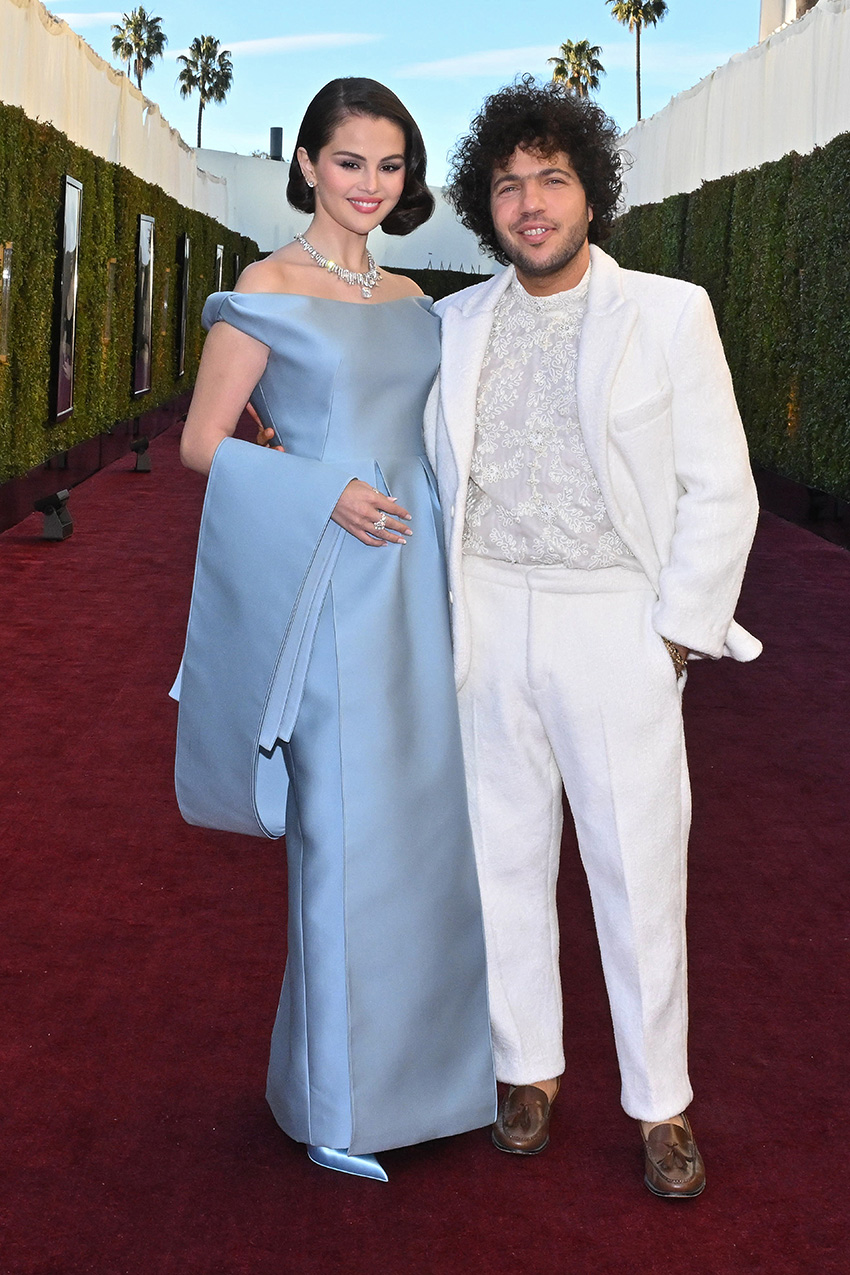 Selena Gomez and Benny Bianco at the 2025 Golden Globes