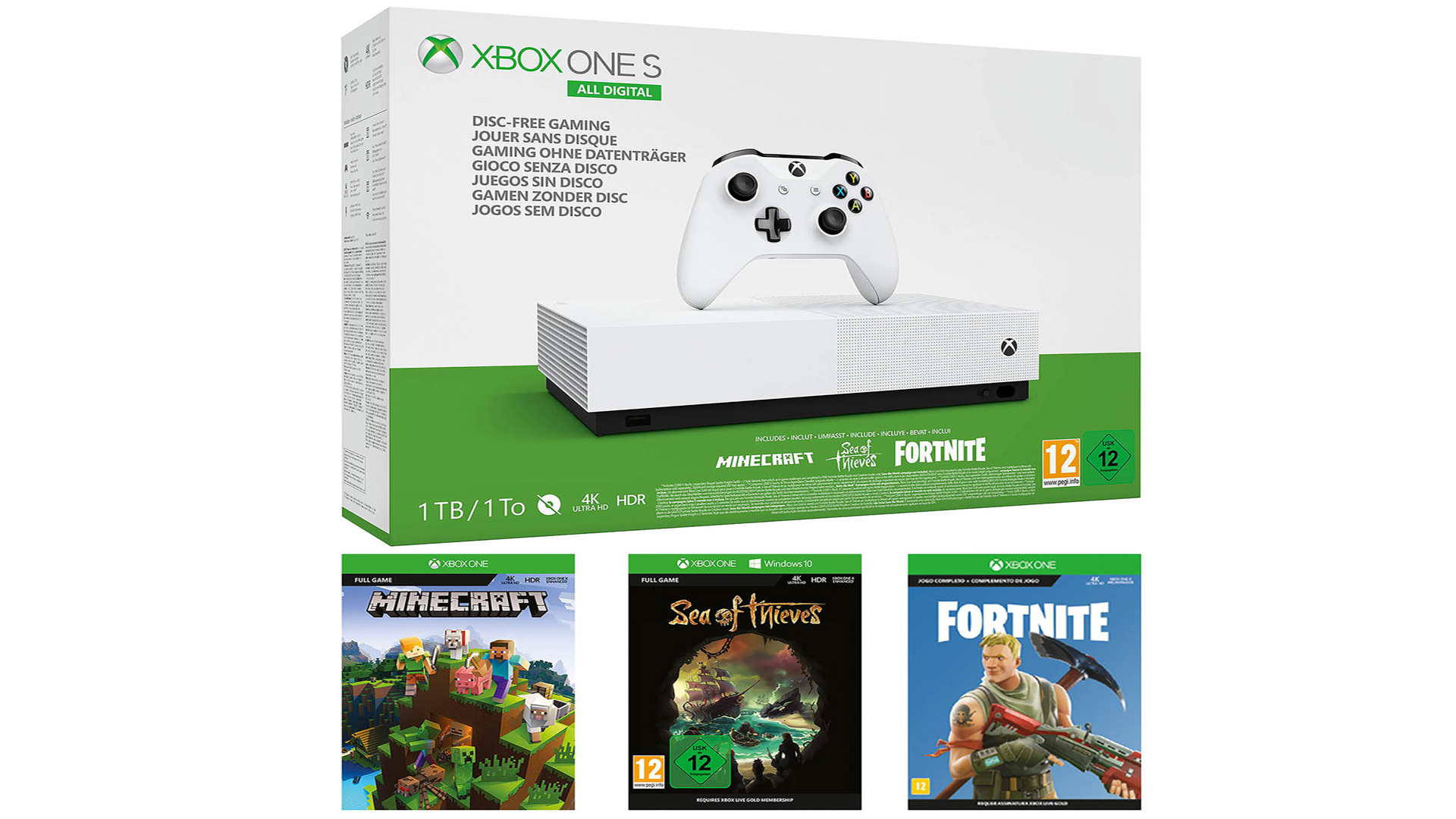 xbox one s disc free games