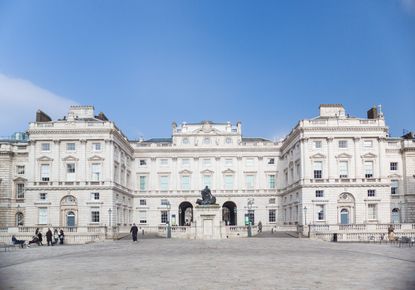 the iconic historic courtauld gallery exterior at Somerset house