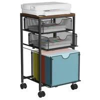 Bohdk 3-drawer rolling file cart 