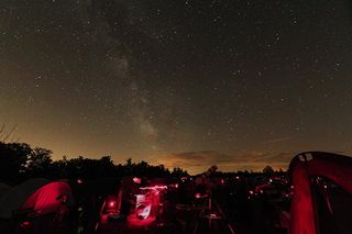 The annual Starfest star party will be held July 20-23, 2017, near Mount Forest, Ontario. Red lights ensure that dark-adapted eyes will enjoy the Milky Way and other deep-sky objects. The Astronomical League website has a calendar of similar events that will be held around the United States.