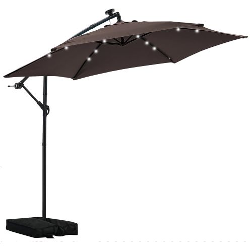 Outdoor Patio Umbrella With Solar LED Lights