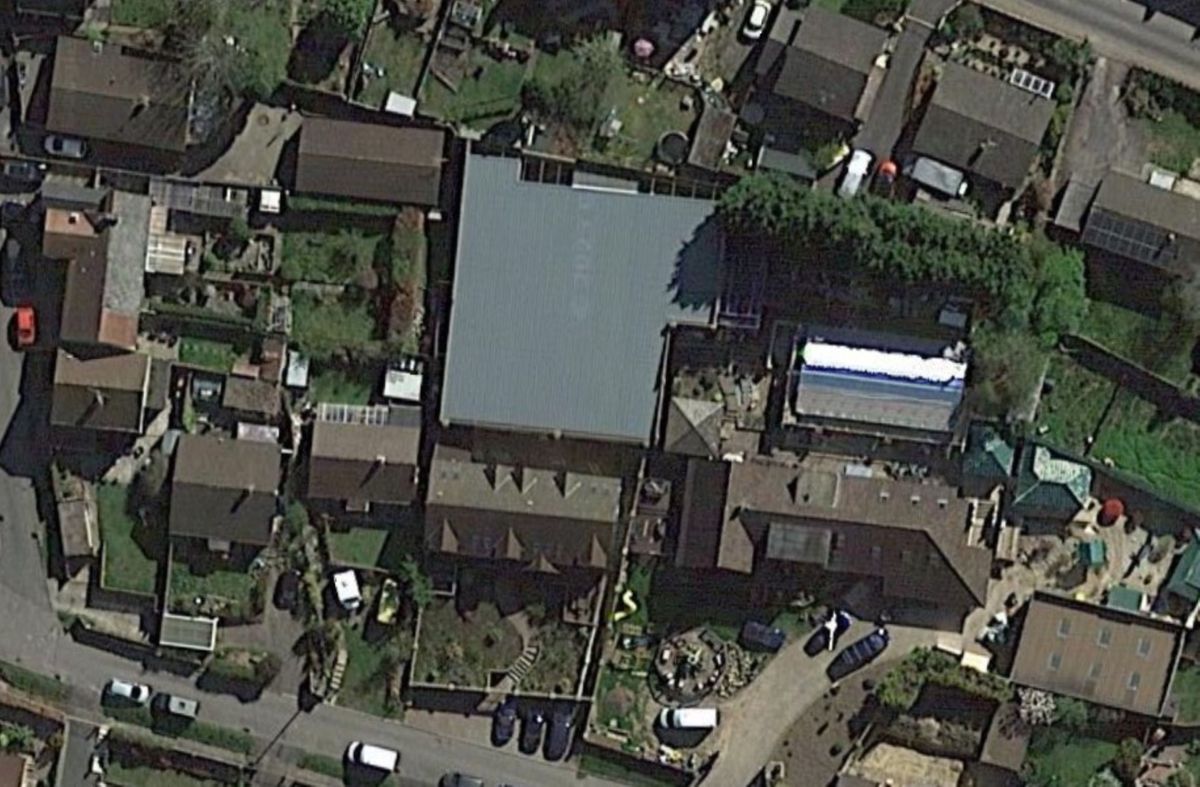 An overhead shot of the single-storey extension to Graham WIlden&#039;s home