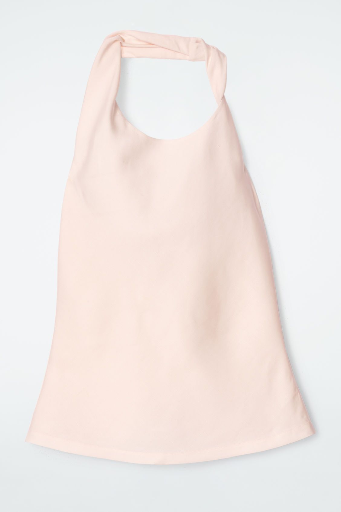Twist-Detail Linen-Blend Top