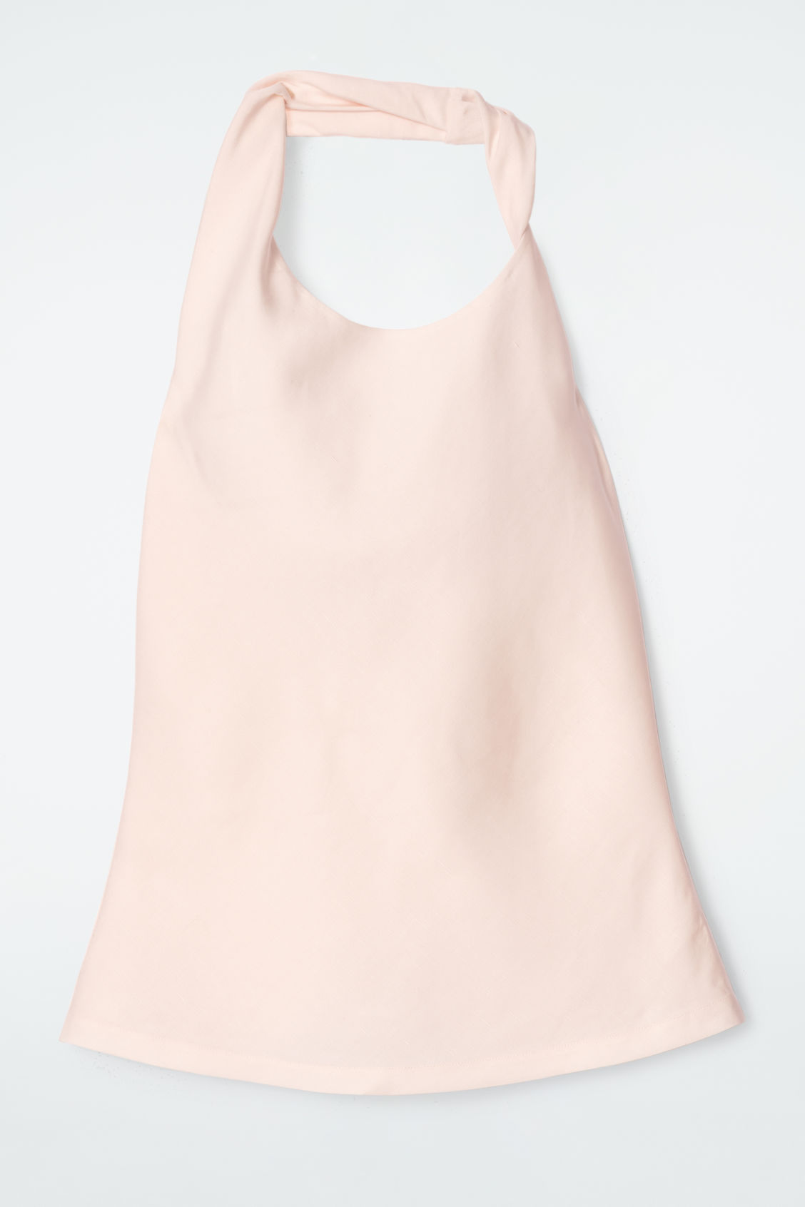 Twist-Detail Linen-Blend Top