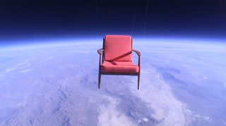 JP Aerospace balloons toted armchairs, including this one, to the edge of space in 2009 for Toshiba’s “Space Chair Project” commercial.