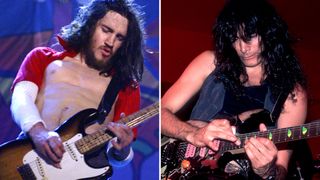 John Frusciante and Steve Vai perform live