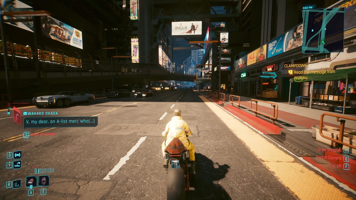 Cyberpunk 2077 King's outfit - Wakako's message