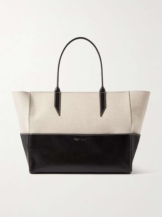 Incognito Small Linen and Leather Tote