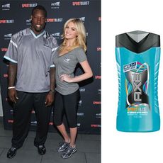 kate upton and jason pierre paul axe sport blast 2 in 1 shower gel and shampoo