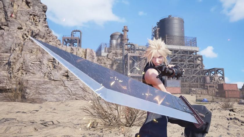 Cloud from Final Fantasy VII Rebirth and his very, very big sword.