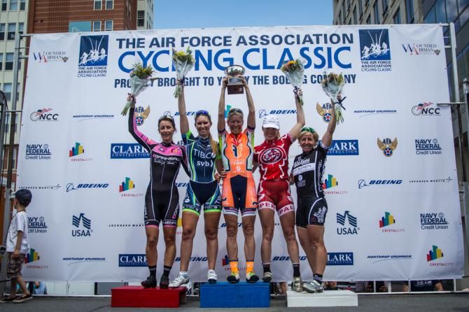 The womens podium in Clarendon.