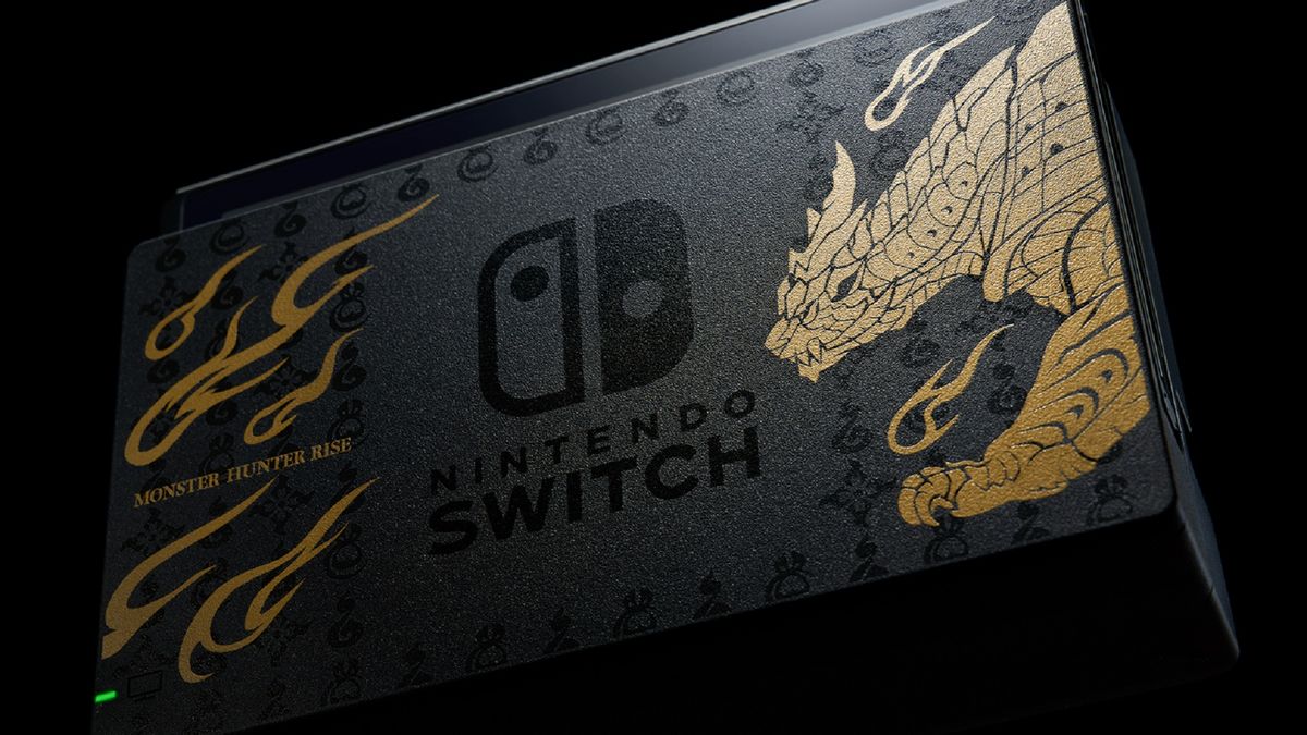 Monster Hunter Rise special edition Switch and Pro controller are