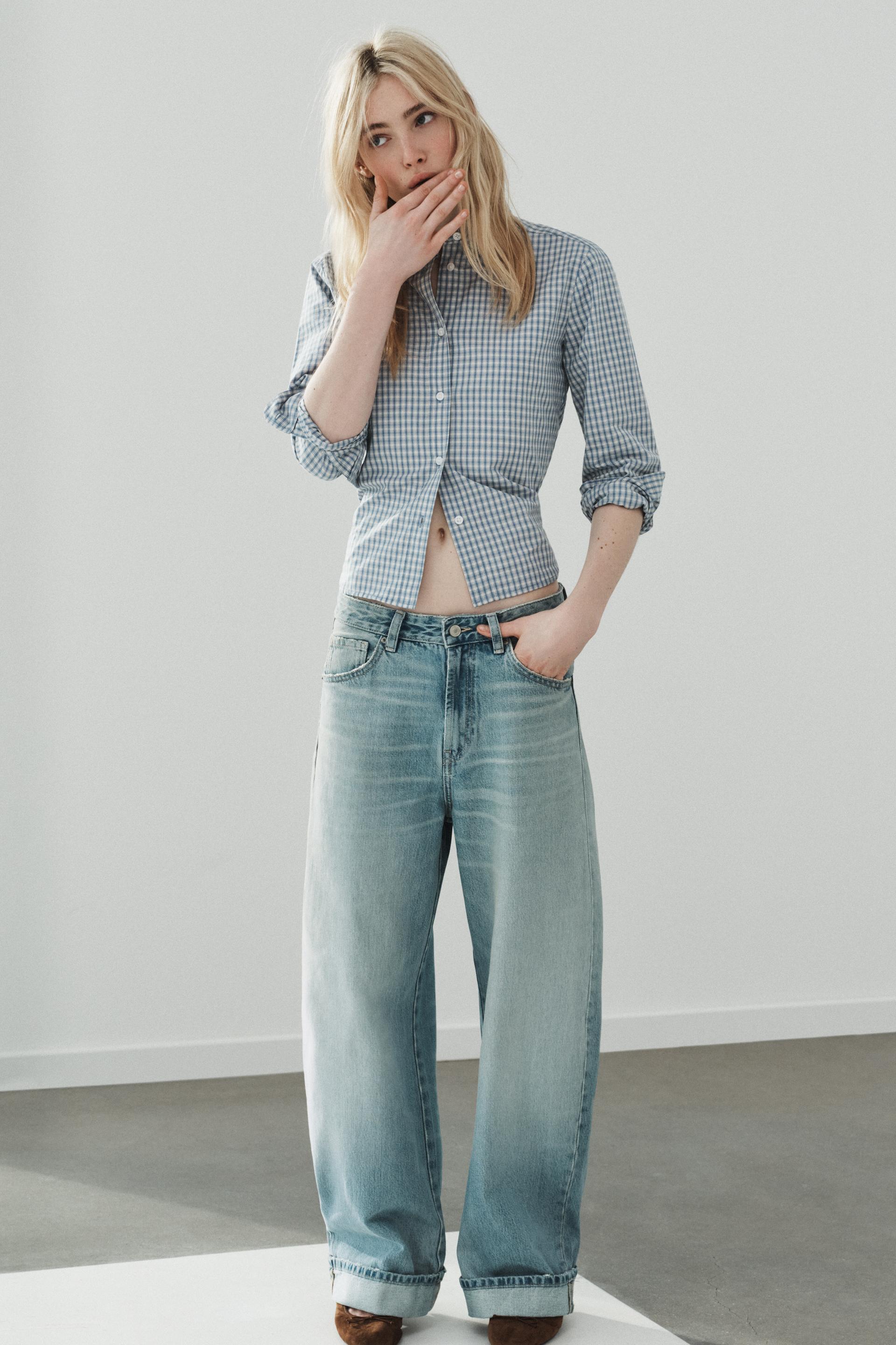 Trf Baggy Folded Mid-Rise Jeans