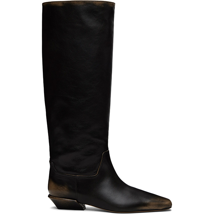 Paris Texas, Black Bettina 25 Tall Boots