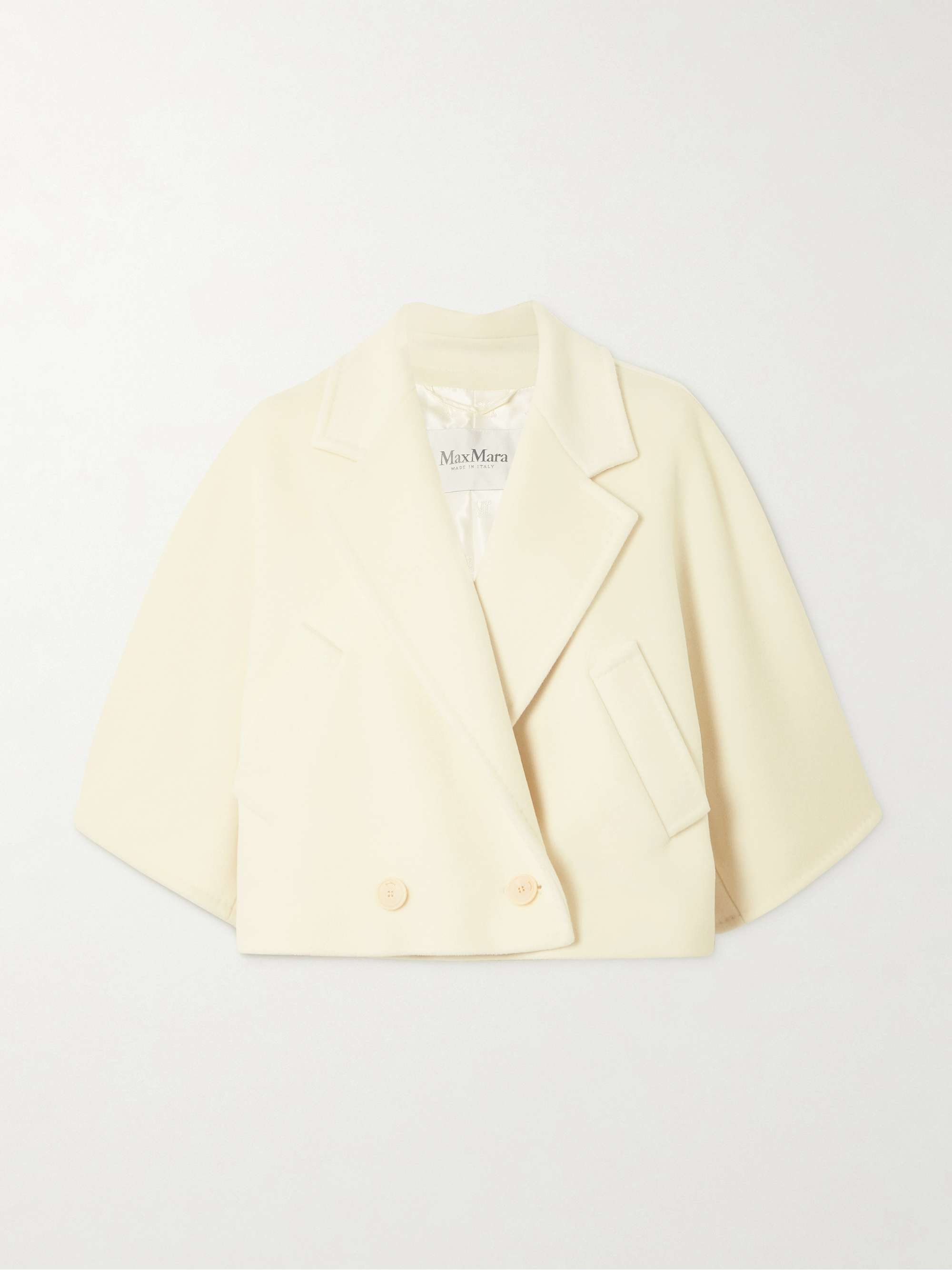Galea Double-Breasted Cropped Wool and Cashmere-Blend Jacket