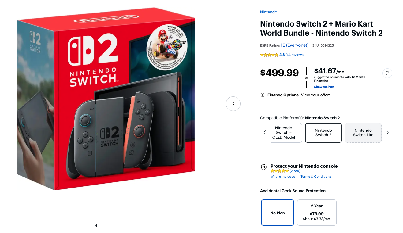 Mario Kart bundle switch 2