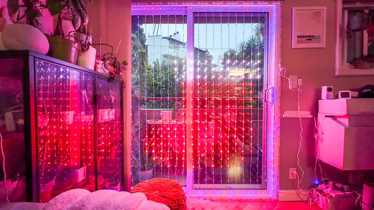 Govee Curtain Lights during author's testing