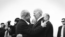 Joe Biden and Benjamin Netanyahu embrace