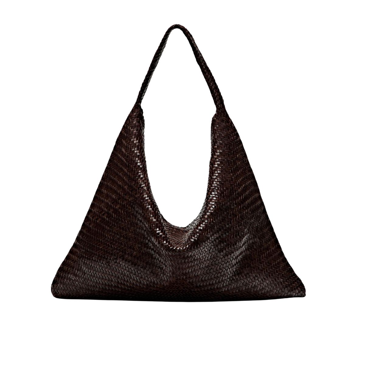 Massimo Dutti, Nappa Leather Woven Maxi Tote Bag