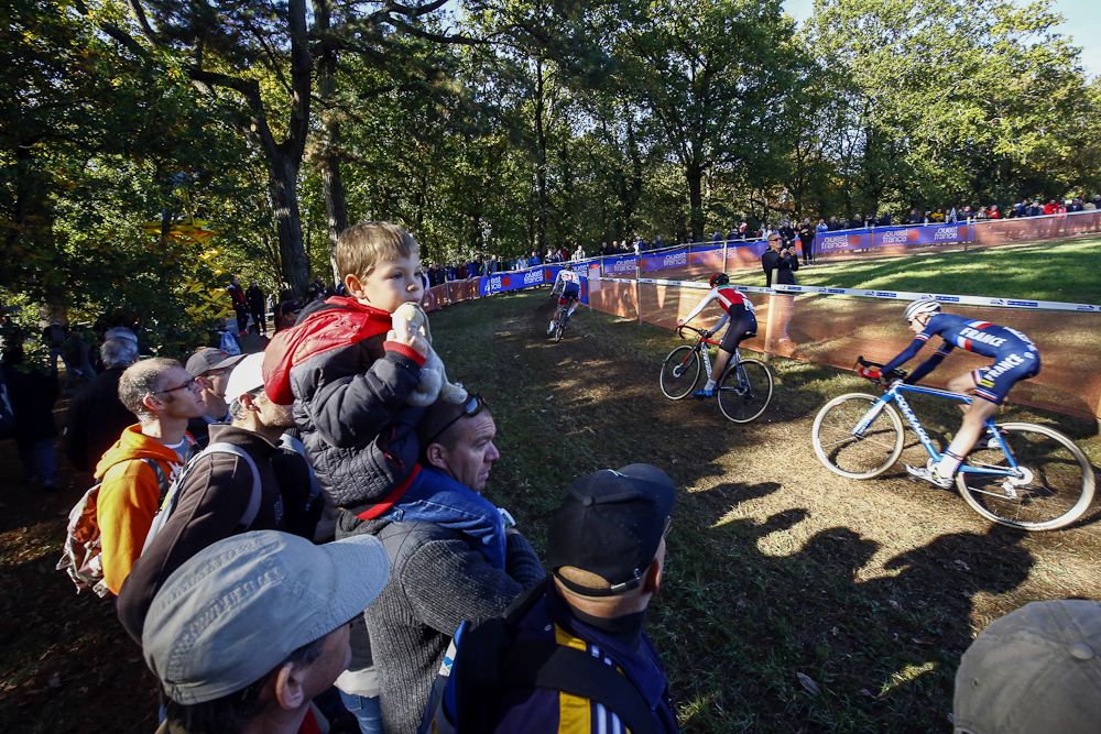 Spectators take in the action during the European championships