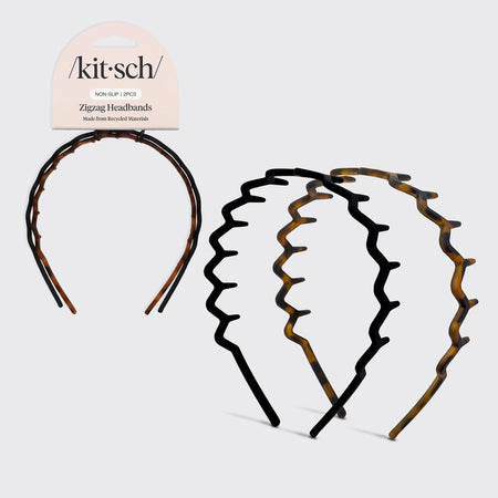 Zig Zag Headband 2pc- Black &amp;amp; Tort