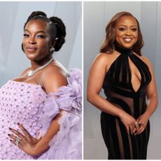 an edit of two black actresses attending the vanity fair oscar party