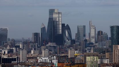 A general view over the London skyline and the Square Mile 