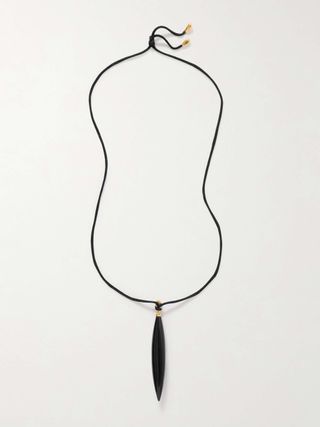 Crevice Gold Vermeil and Onyx Cord Necklace