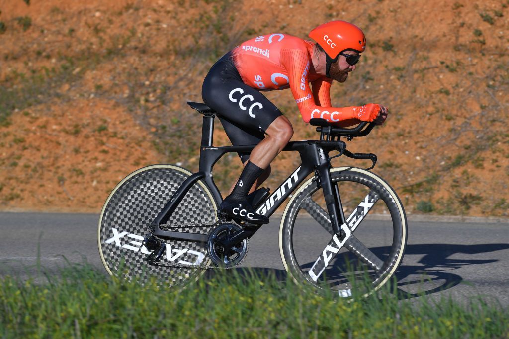 LAGOA PORTUGAL FEBRUARY 23 Simon Geschke of Germany and CCC Team during the 46th Volta ao Algarve 2020 Stage 5 a 203km Individual Time Trial stage from Lagoa to Lagoa ITT VAlgarve2020 on February 23 2020 in Lagoa Portugal Photo by Tim de WaeleGetty Images