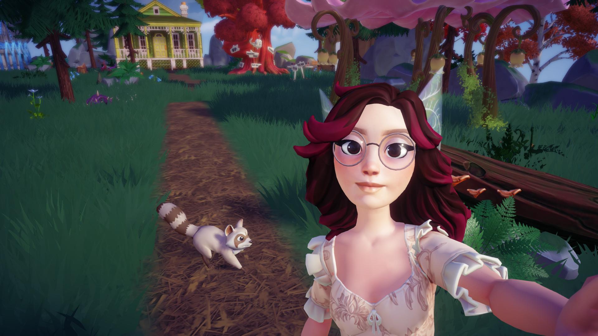 A Raccoon in the Forest of Valor in Disney Dreamlight Valley