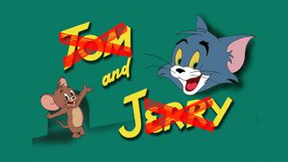 The Tom and Jerry title screen with the names Tom and Jerry crossed out.