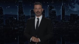 Jimmy Kimmel delivering his monologue on Jimmy Kimmel Live!