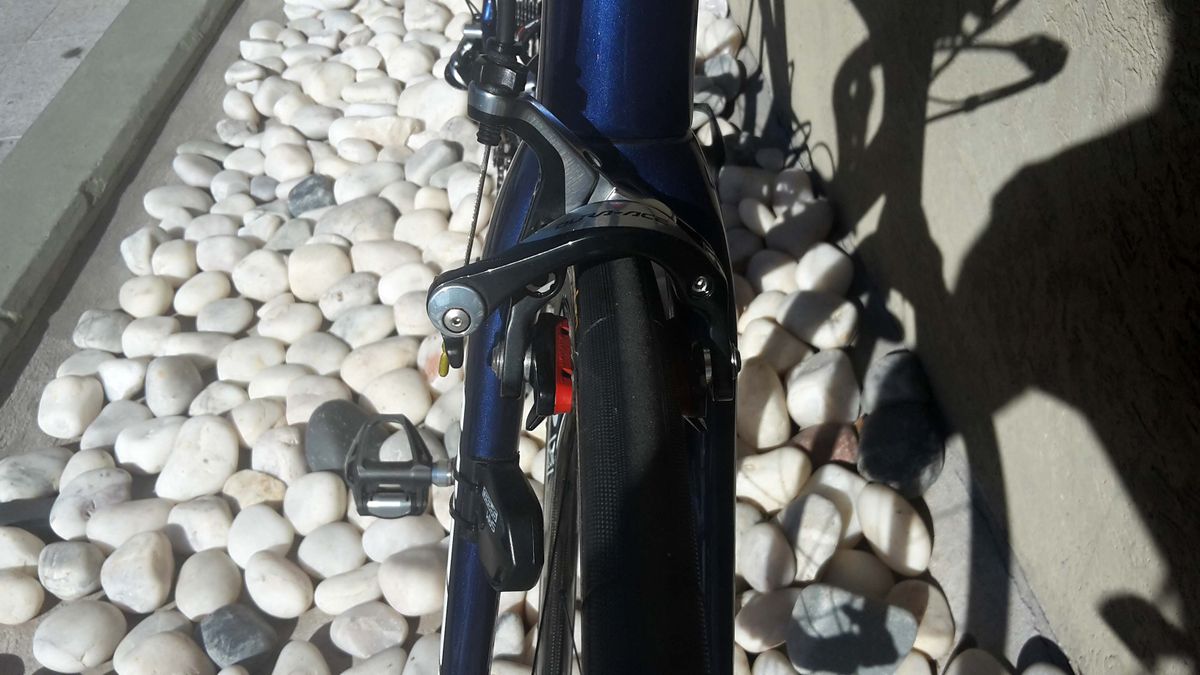 Caliper braking for Vincenzo Nibali