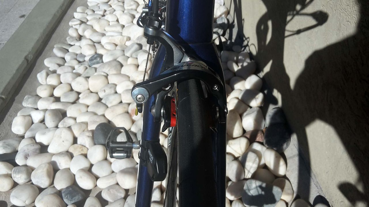 Caliper braking for Vincenzo Nibali