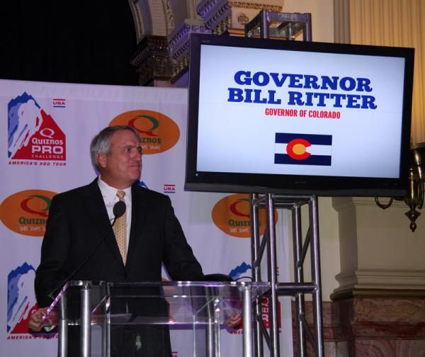 Out-going governor Bill Ritter was a firm supporter of the Colorado event.