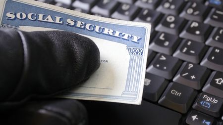 Hacker using a stolen social security card