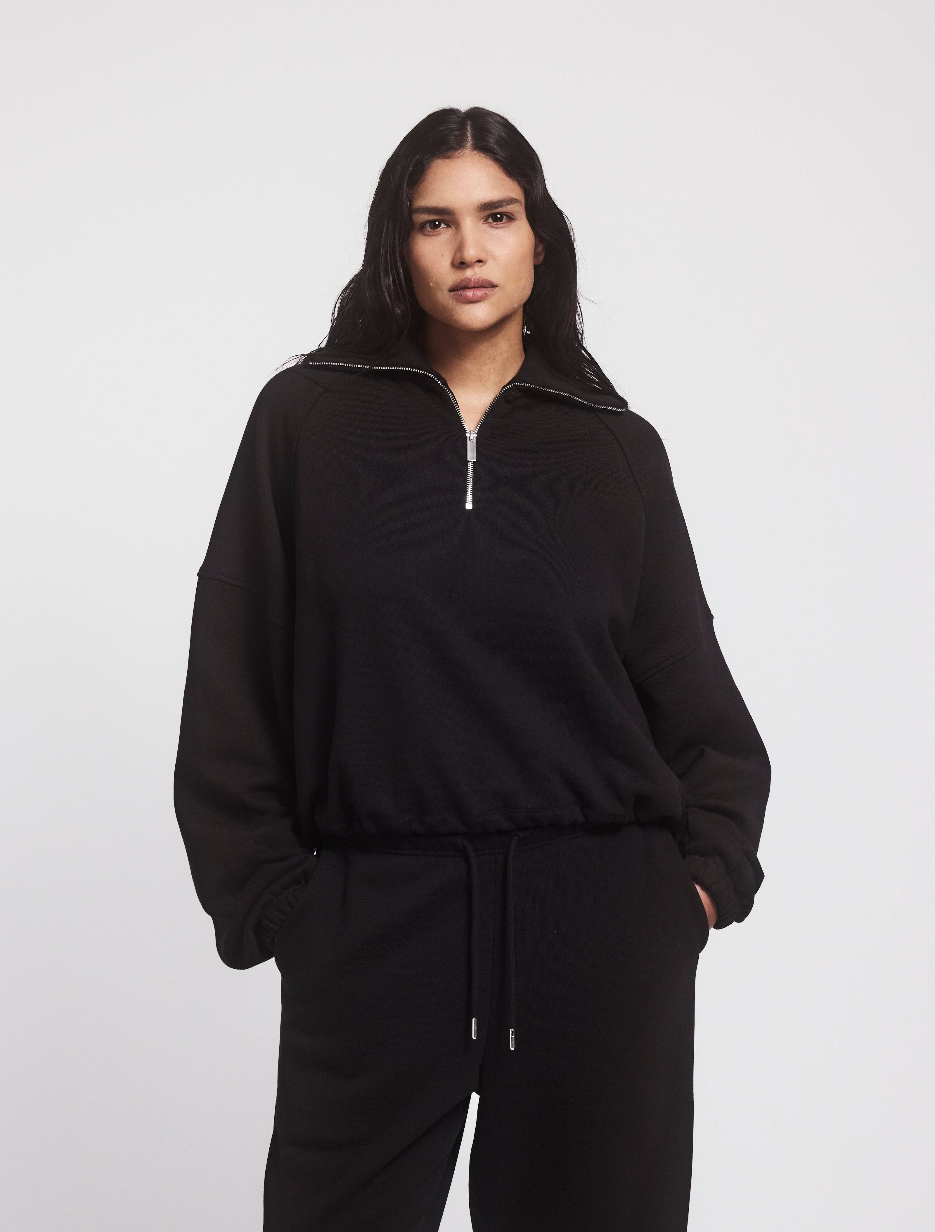 Half Zip Sweatshirt - Black