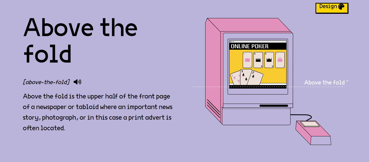A screenshot from Ad Vocab online illustrated advertising jargon dictionary