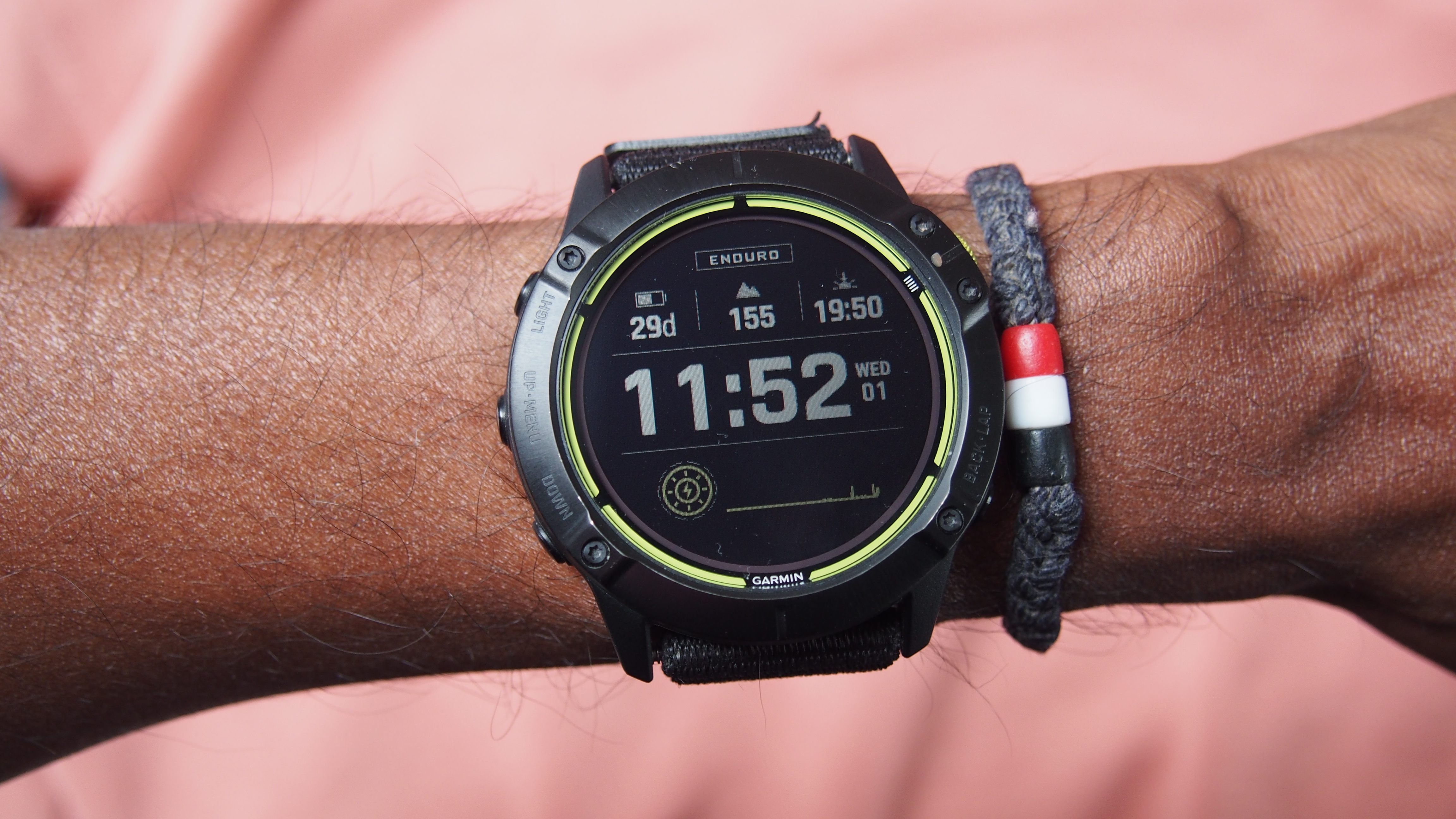 Garmin Enduro on man's wrist